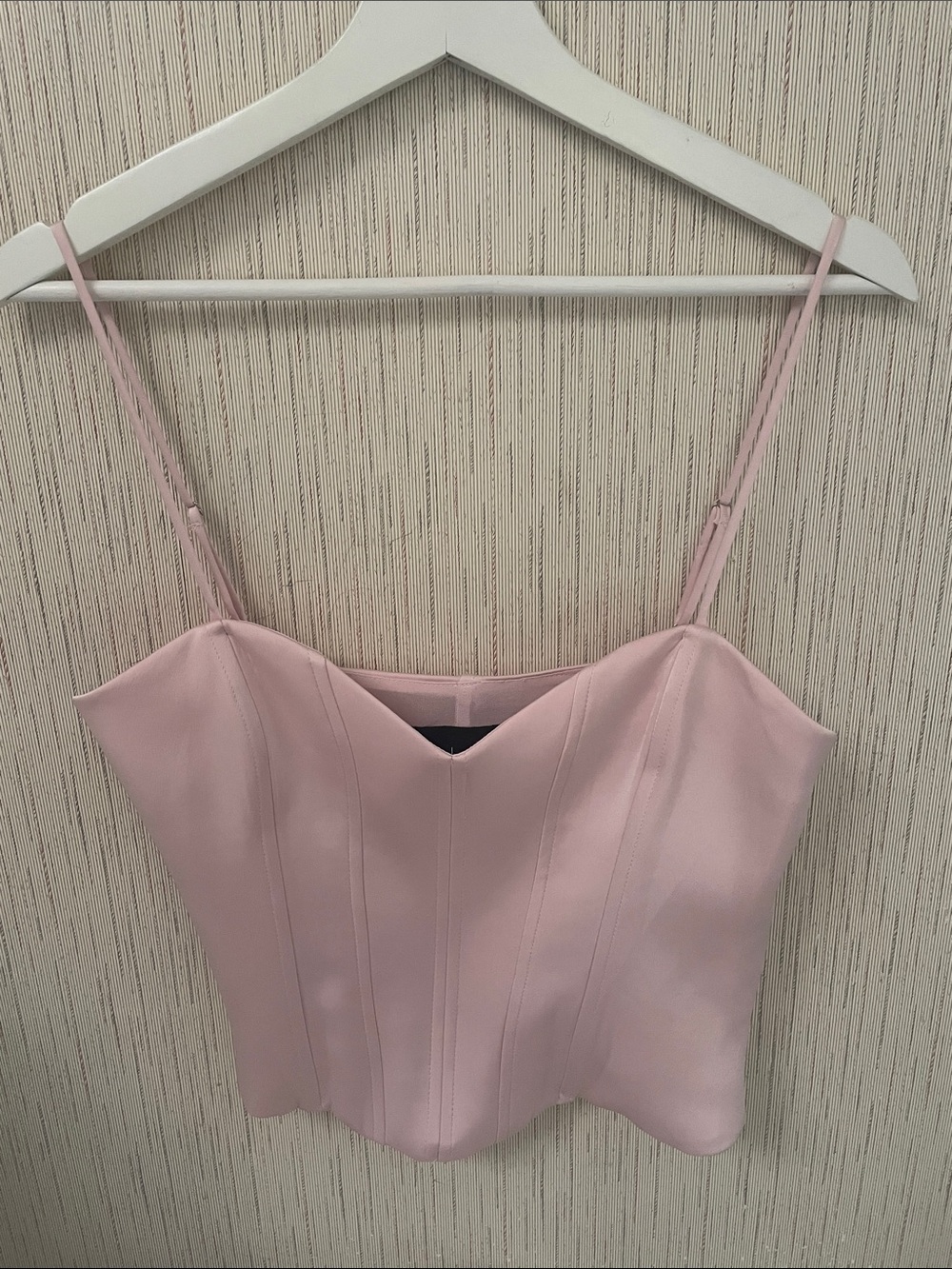 Women’s Blush Pink Spaghetti Strap Bustier Top